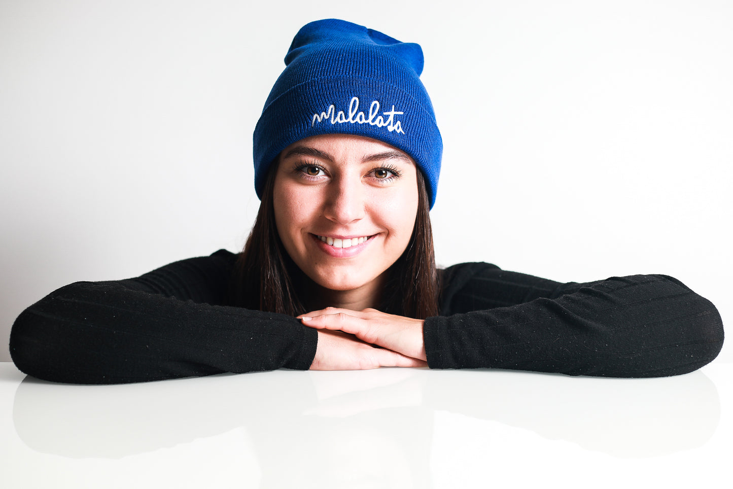 MALALATA beanie modrá